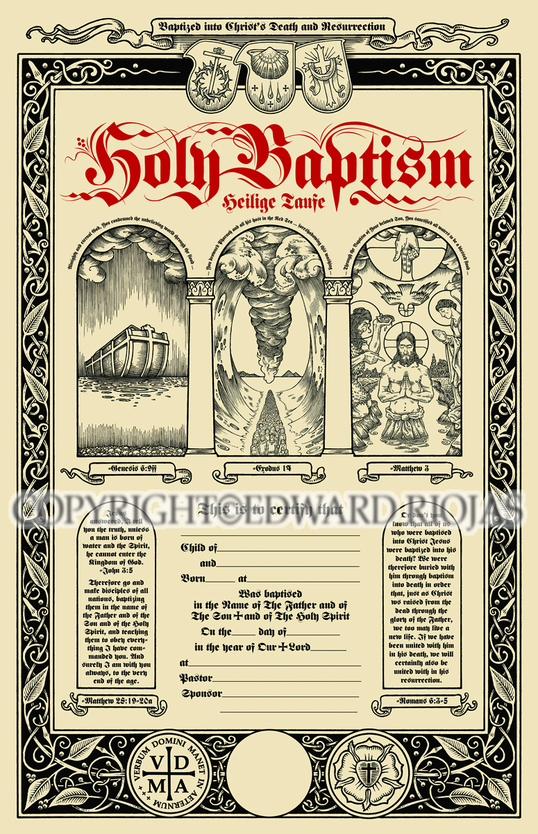 BAPTISMAL CERTIFICATE copyright