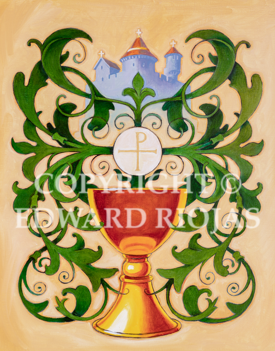 DEAR CHRISTIANS CHALICE VERTICAL copyright